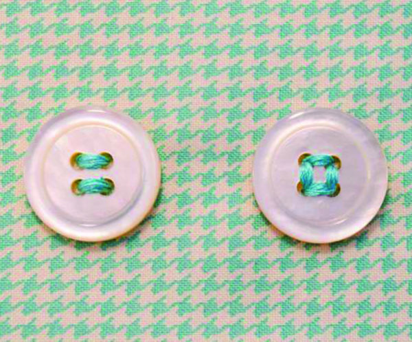 Decorative Button Stitching