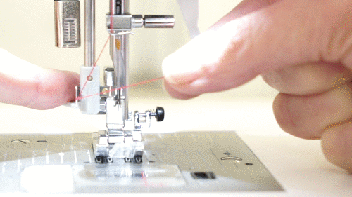 How to use the Automatic Needle Threader on a Sewing Machine 